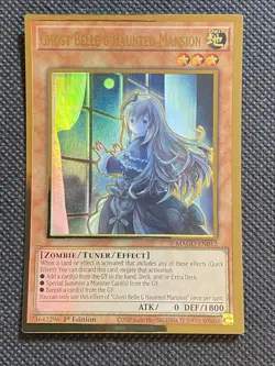 YuGiOh! - Ghost Belle & Haunted Mansion MAGO-EN012 Premium Gold 1st Edition NM - Image 1