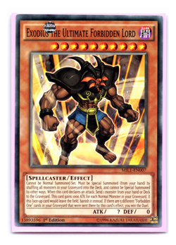 Exodius the Ultimate Forbidden Lord - MIL1-EN007 - Common - 1st Edition Yugioh - Image 1