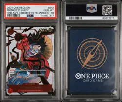 Monkey D Luffy 3rd Anniversary Winner ST01-012 PSA 10 One Piece TCG (UK SELLER) - Image 1
