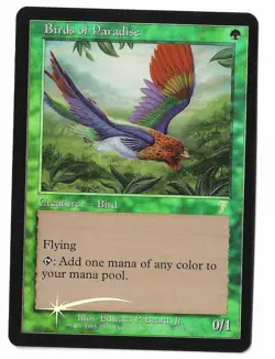 MTG 7th Edition Foil Birds of Paradise (Card A) - Image 1