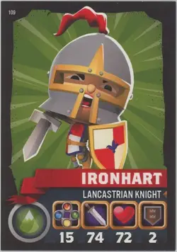 2015 Topps World of Warriors Trading Card Game Ironhart #109 - Image 1