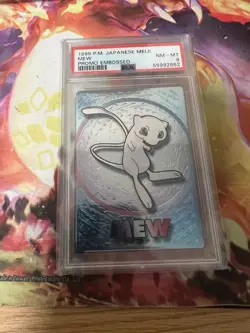 1999 Meiji Embossed Promo Card PSA 8 Lot Mew, Mewtwo, and Kairyu - Image 1