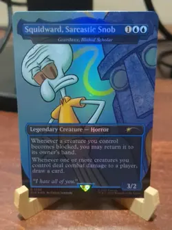Squidward, Sarcastic Snob - Grazilaxx, Illithid Scholar FOIL, Secret Lair Drop!! - Image 2