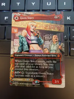 MTG Gwen Stacy 0202 Regular (Borderless) Marvel's Spider-Man NM SPM - Image 1