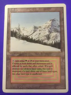MTG Taiga Revised Edition Moderately Played Clean Front - Image 1