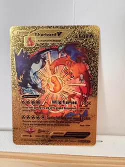 Pokemon Gold Metal Foil Custom Art Card Lot Pikachu V Charizard V Morpeko V GX - Image 3