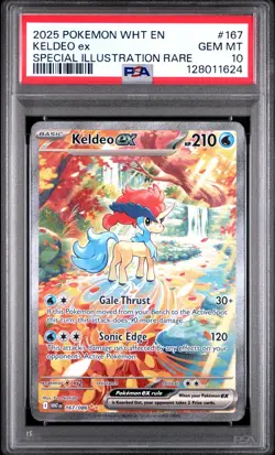Pokemon TCG Keldeo ex 167/086 White Flare Special Illustration PSA 10 - Image 1