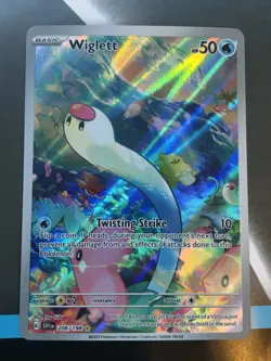 Pokemon TCG Wiglett 206/198 SV01 Scarlet & Violet Base Set IR LP Full Art - Image 1