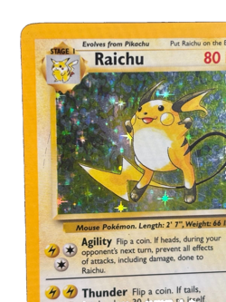 Raichu 014/102 Base Set Holo Wizards of the Coast Vintage Pokemon TCG LP - Image 2