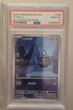 2024 POKEMON SFA EN-SHROUDED FABLE ILLUSTRATION RARE #068 DUSKULL PSA 10 - Image 1