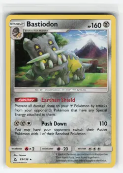 BASTIODON 85/156 ULTRA PRISM HOLO RARE POKEMON TCG NM - Image 1