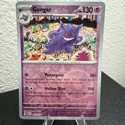 Gengar 151 Reverse Holo Rare Pokemon TCG 094/165 Scarlet & Violet Mint - Image 2