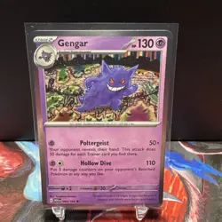 Pokemon TCG Gengar Rare Cosmo Holo 094/165 Sv Scarlet Violet 151 HP 130 Engli… - Image 1