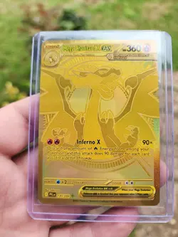 Mega Charizard X Ex Gold Hyper Rare 130/094 Pokemon Phantasmal Flames 2025 TCG - Image 2