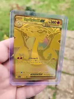 Mega Charizard X Ex Gold Hyper Rare 130/094 Pokemon Phantasmal Flames 2025 TCG - Image 3