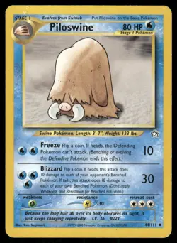 Pokemon Tcg Piloswine #44 Pokemon Neo Genesis LP - Image 1