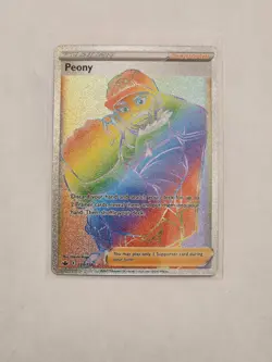 Pokemon TCG Peony 220/198 Chilling Reign Secret Rare Rainbow Rare Full Art - Image 1