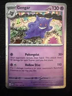 Pokemon TCG Gengar Cosmos Holo Rare 094/165 Promo 151 NM - Image 1