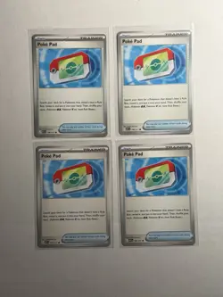 4x Poke Pad 198/217 Ascended Heroes Pokemon Trainer Play Set Of 4 - Image 1