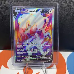 Pokemon Hisuian Zoroark V SWSH297 Black Star Promo Full Art Holo NM - Image 1