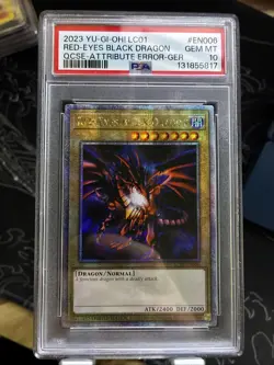 Yu-Gi-Oh! - Red Eyes Black Dragon 2023 LC01-EN006 Error Limited Edition PSA 10 - Image 1