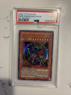 2010-17 YU-GI-OH! DARK MAGICIAN/CHAOS IOC REPRINT PSA 9 - Image 1