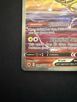 Raikou V GG41/GG70 Crown Zenith Galarian Gallery NM Pokemon Card - Image 5