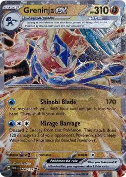 Greninja ex (GameStop Metal Card) - 106/167 / English / Near Mint Pokemon TCG - Image 1