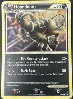Houndoom 10/95 Call of Legends Holo Rare Pokemon Card LP - Image 1