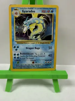Pokemon Gyarados 100 HP Base Set Holo Rare 6/102 Unlimited English Card - Image 1