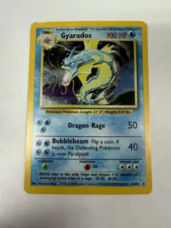 Pokemon Gyarados 100 HP Base Set Holo Rare 6/102 Unlimited English Card - Image 2