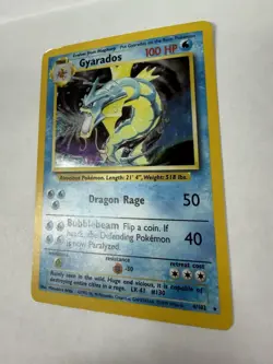 Pokemon Gyarados 100 HP Base Set Holo Rare 6/102 Unlimited English Card - Image 4