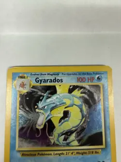 Pokemon Gyarados 100 HP Base Set Holo Rare 6/102 Unlimited English Card - Image 5