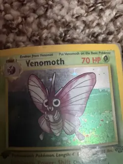 1999 Pokemon Venomoth Holo Rare 1st Edition Jungle 13/64 Card - Image 4