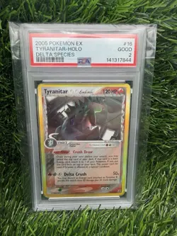 Pokemon TCG Tyranitar Delta Species Holo Rare Card 16/113 PSA 2 - Image 1