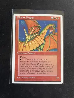 MtG X1 Shivan Dragon 4th Edition Magic The Gathering - Image 1