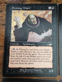 4x MTG Divining Witch ⭐MP+/LP- ⭐Nemesis ⭐12 REAL HQ PICS! ⭐Vintage 2000 Magic x4 - Image 3