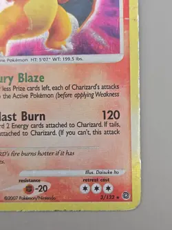 2007 Pokemon Diamond & Pearl #3 Charizard-Halo Secret Wonders - Image 5