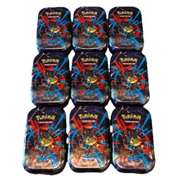 9 EMPTY Pokemon TCG Mega Mini Tins. No Cards Just Tins - Image 1