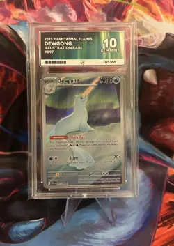 Pokemon Dewgong 097/094 Phantasmal Flames Illustration Rare ACE 10 GEM MINT - Image 1