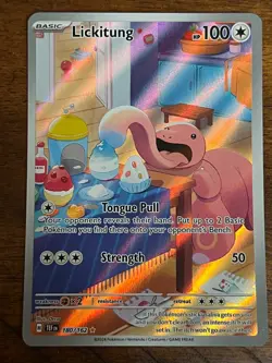 Pokemon! Lickitung Illustration Rare - Temporal Forces 180/162, Pack Fresh, NM - Image 1