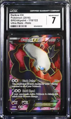 Pokemon Darkrai EX FA #118 XY Breakpoint 2016 CGC 7 NEAR MINT - Image 1