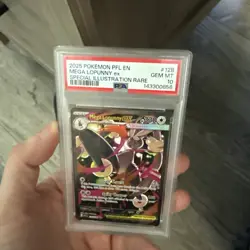 Mega Lopunny ex 128/094 Me02: Phantasmal Flames Holo Pokemon PSA 10 - Image 1