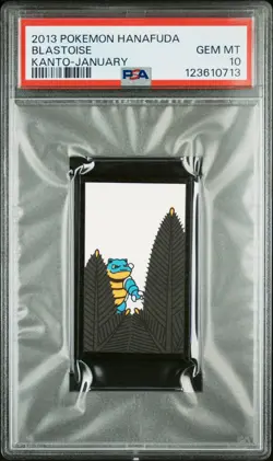 2013 POKEMON HANAFUDA KANTO JANUARY BLASTOISE PSA 10 - Image 1