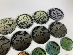 Pokemon Plastic Tokens Coins Lot (23), plus Hanger - Image 5