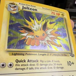 Pokemon Jolteon Jungle 4/64 1999 Wizards Holo Rare 70 HP Unlimited English - Image 2