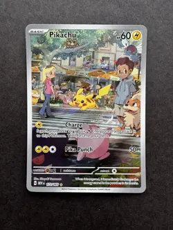 Pokemon Pikachu 173/165 Scarlet & Violet 151 Illustration Rare English NM FRESH - Image 1