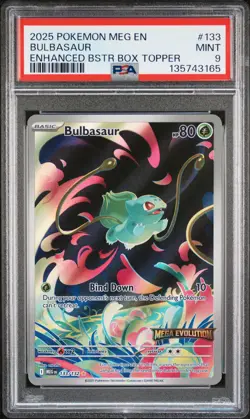2025 POKEMON MEG EN-MEGA EVOLUTION ENHANCED BOOSTER BOX TOPPER BULBASAUR PSA 9 - Image 1