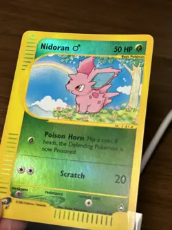 Nidoran - Aquapolis 96/147 2002 - E Reader - Pokemon TCG - WOTC - Reverse Holo - Image 4