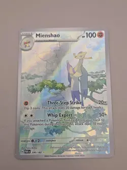 Pokemon Paradox Rift Mienshao Illustration Art Rare 200/182 - Image 1